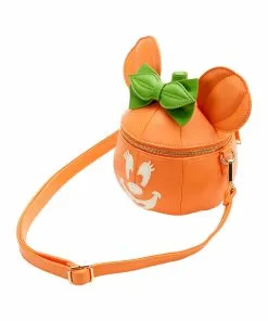 Disney Glow Face Loungefly Pumpkin Minnie Figural Crossbody Bag -Wonderful Halloween Costumes Shop loungefly disney glow face pumpkin minnie figural alt 3