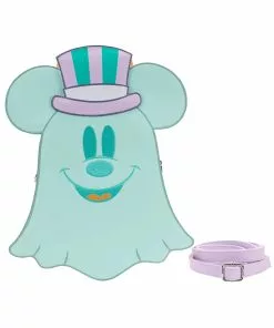 Loungefly Disney Pastel Ghost Mickey And Minnie Mouse Glow Crossbody Bag