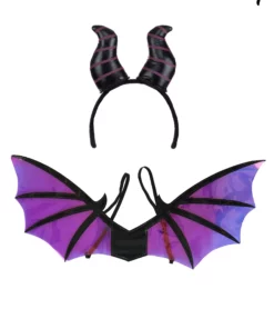 Elope Maleficent Dragon Horns Headband & Wings Accessory Kit