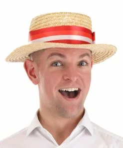 Elope Mary Poppins Bert Straw Hat For Adults -Wonderful Halloween Costumes Shop mary poppins bert straw hat alt 1