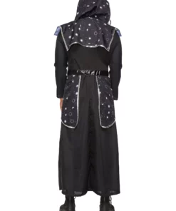 Seeing Red Dark Wizard Black And Silver Costume For Men -Wonderful Halloween Costumes Shop mens dark wizard black and silver costume alt 1