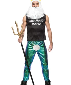Seeing Red Men's Mermaid Mafia Costume