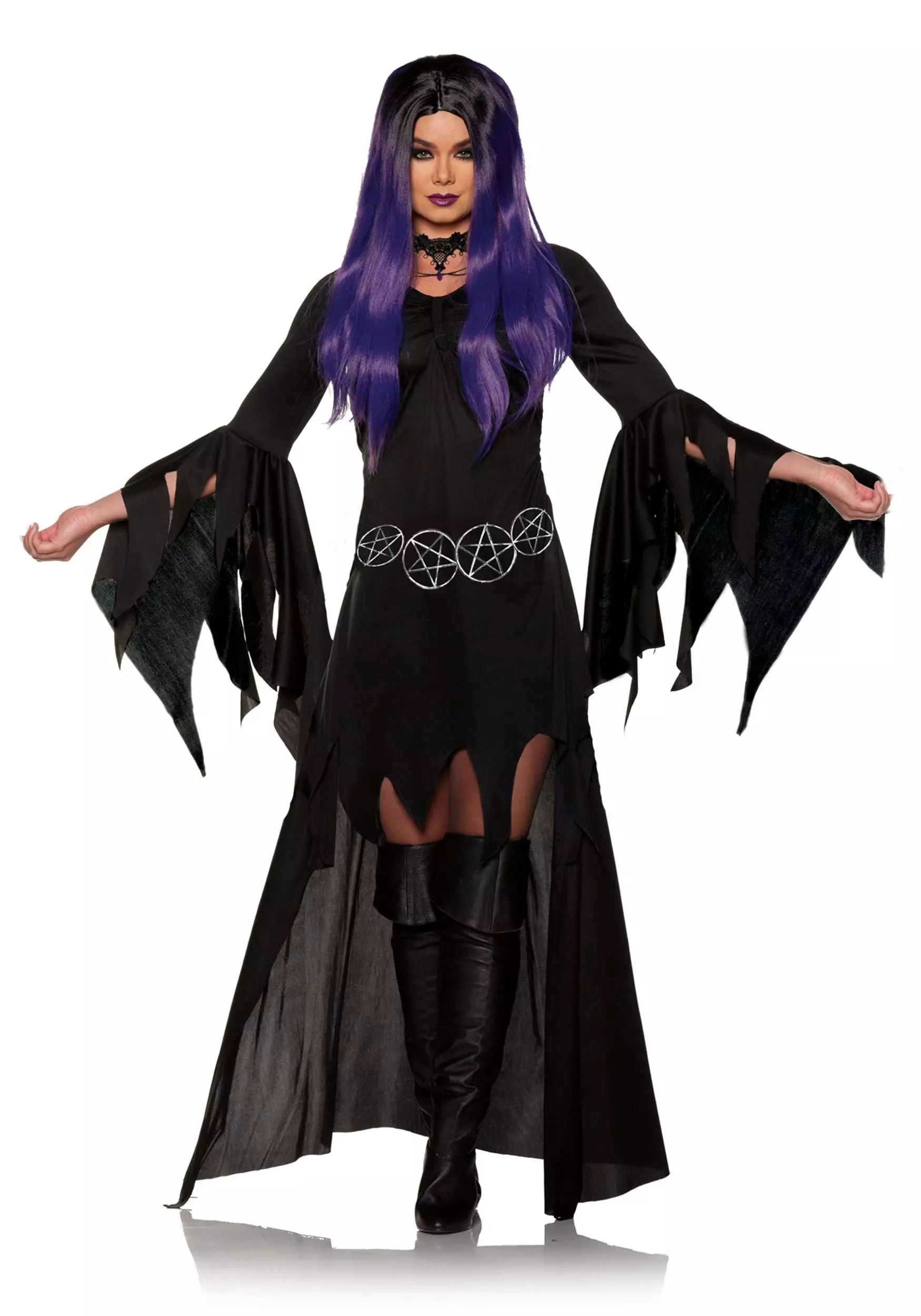 Underwraps Metal Witch Pentagram Belt For Women 3 Underwraps Metal Witch Pentagram Belt For Women