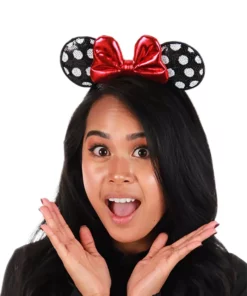Elope Disney Minnie Mouse Sequined Ears Headband -Wonderful Halloween Costumes Shop minnie mouse polka dot sequined ears headband alt 2