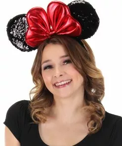 Elope Disney Minnie Sequin Ears Red Headband 7 Elope Disney Minnie Sequin Ears Red Headband -Wonderful Halloween Costumes Shop minnie sequin ears headband alt 1