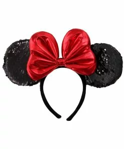 Elope Disney Minnie Sequin Ears Red Headband 9 Elope Disney Minnie Sequin Ears Red Headband -Wonderful Halloween Costumes Shop minnie sequin ears headband alt 3