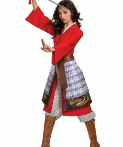 Disguise Mulan Deluxe Hero Red Costume For Women