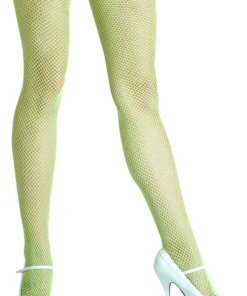 LEG AVENUE Neon Green Fishnet Tights