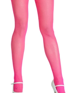 LEG AVENUE Neon Pink Fishnet Tights For Women