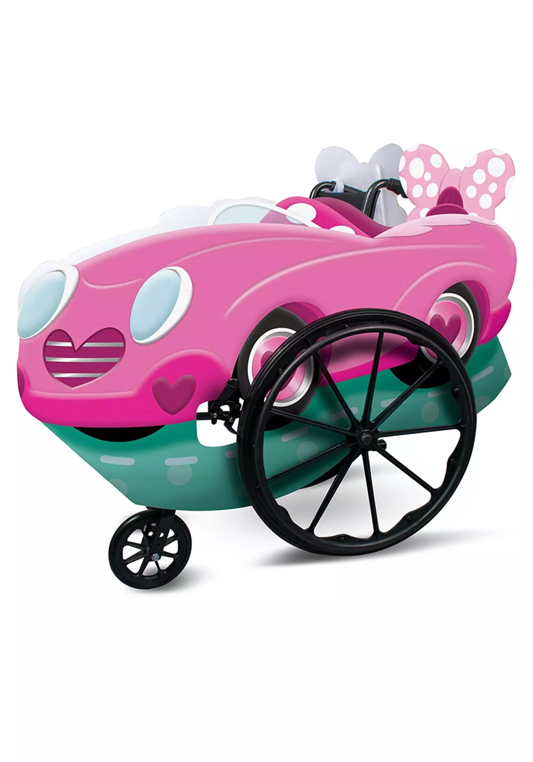 Disguise Adaptive Pink Minnie Wheelchair Cover Costume 3 Disguise Adaptive Pink Minnie Wheelchair Cover Costume