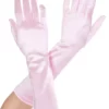 MUSIC LEGS Pink Satin Costume Gloves -Wonderful Halloween Costumes Shop pink satin gloves