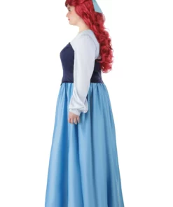 Armada Disney Plus Size Little Mermaid Ariel Costume Dress For Women -Wonderful Halloween Costumes Shop plus size ariel blue dress costume alt 5