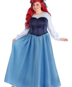 Armada Disney Plus Size Little Mermaid Ariel Costume Dress For Women -Wonderful Halloween Costumes Shop plus size ariel blue dress costume alt 6