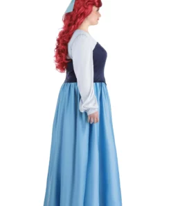 Armada Disney Plus Size Little Mermaid Ariel Costume Dress For Women -Wonderful Halloween Costumes Shop plus size ariel blue dress costume alt 7