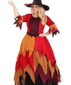 Suzhou Zhongsheng Imp & Exp Co., Ltd Plus Size Autumn Harvest Witch Costume For Women