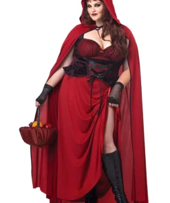 California Costume Collection Plus Size Dark Red Riding Hood Costume For Women