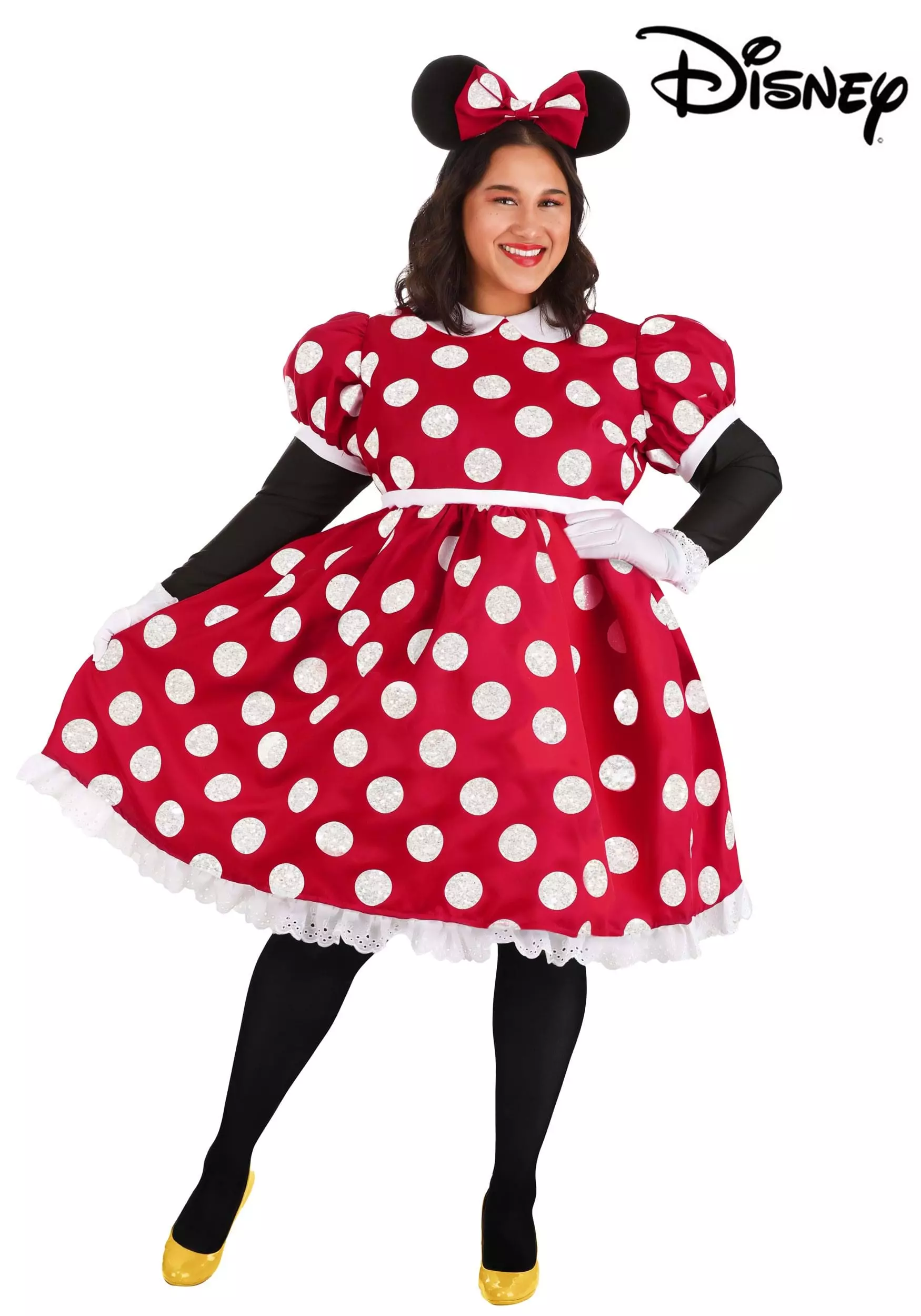 Fun Costumes Disney Plus Size Deluxe Minnie Mouse Adult Costume 7 Fun Costumes Disney Plus Size Deluxe Minnie Mouse Adult Costume - Image 5