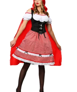Hing Ting Plus Size Knee Length Red Riding Hood Costume