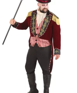 Fun Costumes Plus Size Men's Scary Ringmaster Costume