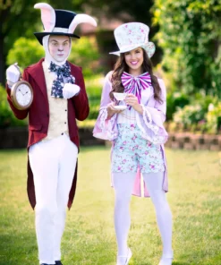 Fun Costumes Plus Size Men's White Rabbit Costume -Wonderful Halloween Costumes Shop plus size mens white rabbit costume alt 1