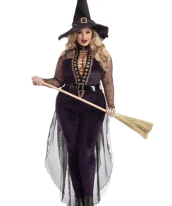 Party King Plus Size Women's Midnight Violet Witch Costume