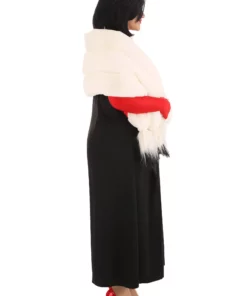 Fun Costumes Cruella De Vil Stole Costume For Plus Size Women From Disney's 101 Dalmatians -Wonderful Halloween Costumes Shop plus size prestige cruella de vil stole costume alt 11