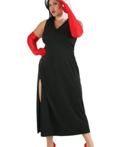 Fun Costumes Cruella De Vil Stole Costume For Plus Size Women From Disney's 101 Dalmatians -Wonderful Halloween Costumes Shop plus size prestige cruella de vil stole costume alt 3