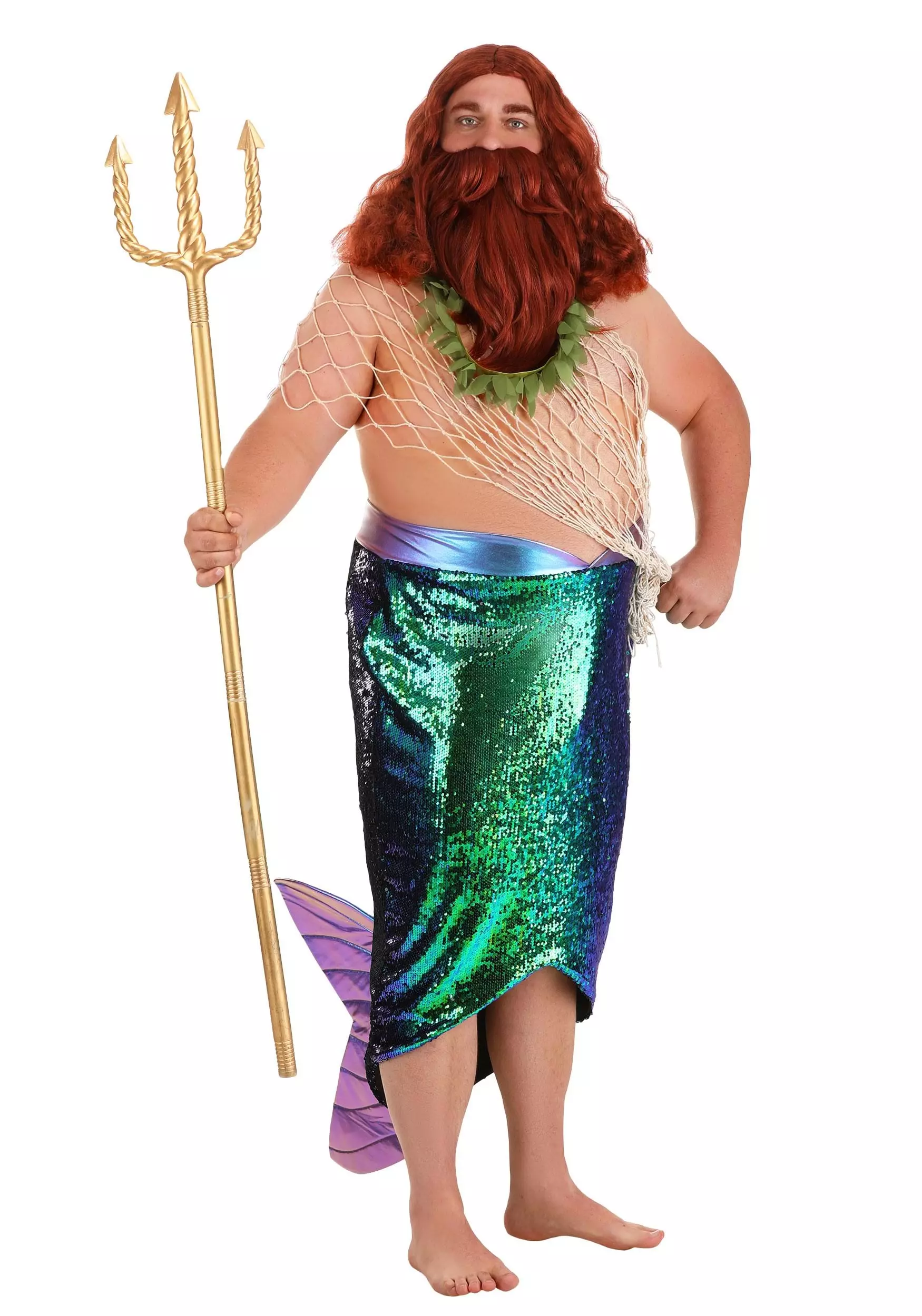 Fun Costumes Salty Merman Plus Size Costume 3 Fun Costumes Salty Merman Plus Size Costume