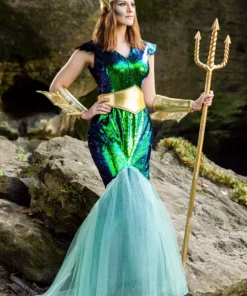 Fun Costumes Sea Siren Plus Size Costume For Women -Wonderful Halloween Costumes Shop plus size sea siren alt 10