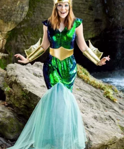 Fun Costumes Sea Siren Plus Size Costume For Women -Wonderful Halloween Costumes Shop plus size sea siren alt 11