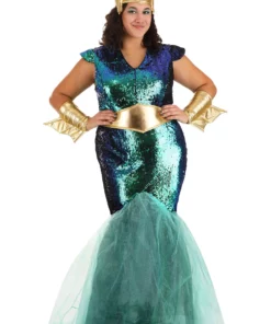 Fun Costumes Sea Siren Plus Size Costume For Women -Wonderful Halloween Costumes Shop plus size sea siren alt 6