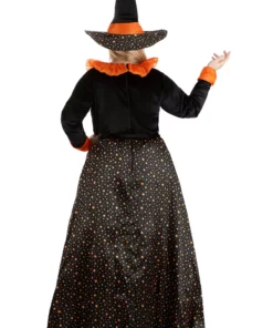 Suzhou Zhongsheng Imp & Exp Co., Ltd Plus Size Sparkling Orange Witch Costume For Women -Wonderful Halloween Costumes Shop plus size sparkling orange witch alt 1