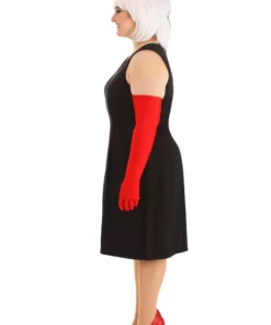 Fun Costumes Cruella De Vil Coat Costume For Plus Size Women From Disney's 101 Dalmatians -Wonderful Halloween Costumes Shop plus size womens deluxe cruella de vil costume alt 10