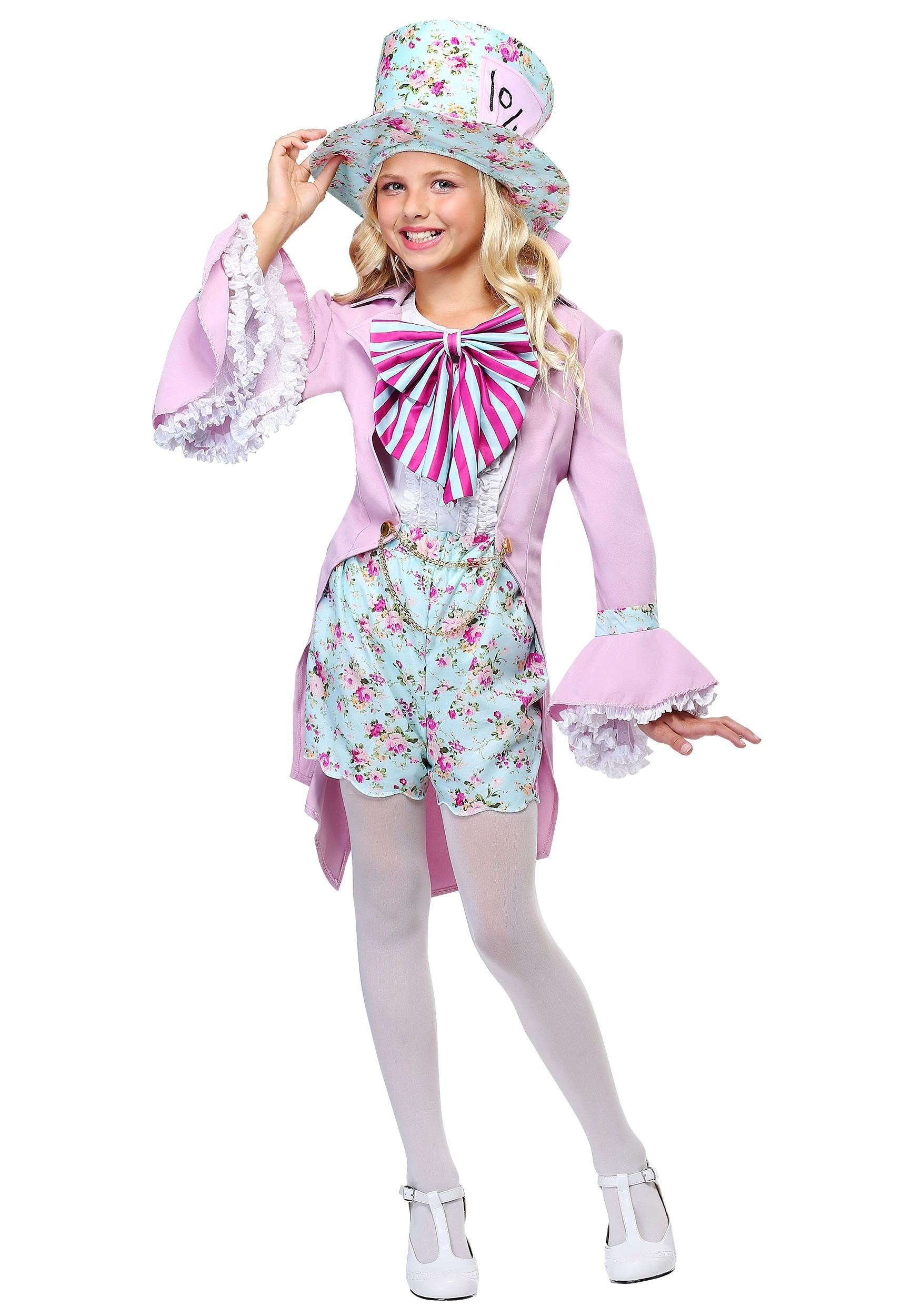 Fun Costumes Pretty Mad Hatter Girls Costume 3 Fun Costumes Pretty Mad Hatter Girls Costume