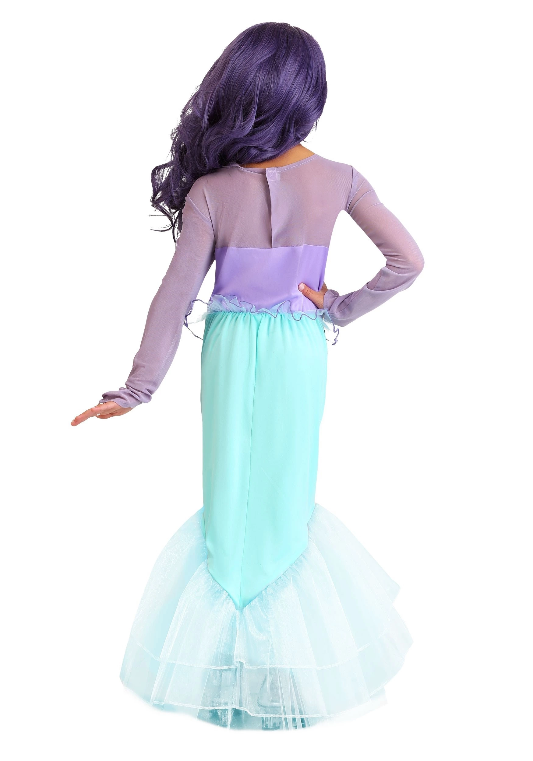 LF Products Pte. Ltd. Girl's Pretty Purple Mermaid Costume 4 LF Products Pte. Ltd. Girl's Pretty Purple Mermaid Costume - Image 2