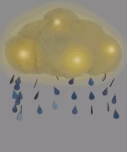 Elope Adult Sherpa Light-Up Rain Cloud Costume Hat