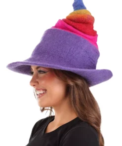 Elope Adult Rainbow Borealis Heartfelted Witch Costume Hat -Wonderful Halloween Costumes Shop rainbow borealis heartfelted witch hat alt 2