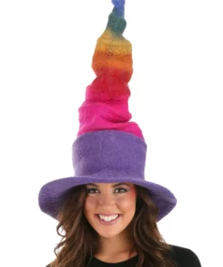 Elope Adult Rainbow Borealis Heartfelted Witch Costume Hat -Wonderful Halloween Costumes Shop rainbow borealis heartfelted witch hat alt 3