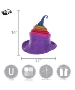 Elope Adult Rainbow Borealis Heartfelted Witch Costume Hat -Wonderful Halloween Costumes Shop rainbow borealis heartfelted witch hat alt 8