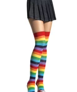 LEG AVENUE Rainbow Thigh High Stockings