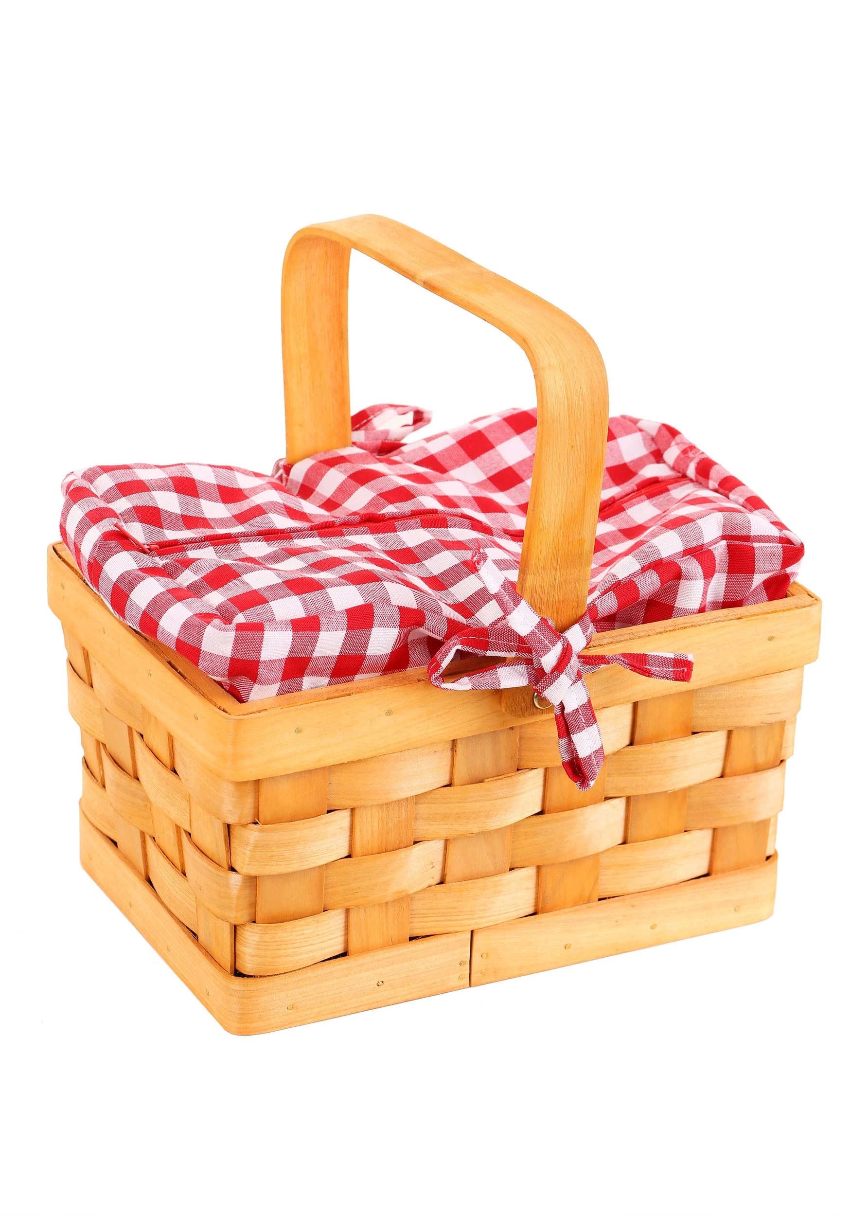 Shenzen Amilla Red Gingham Basket 4 Shenzen Amilla Red Gingham Basket - Image 2
