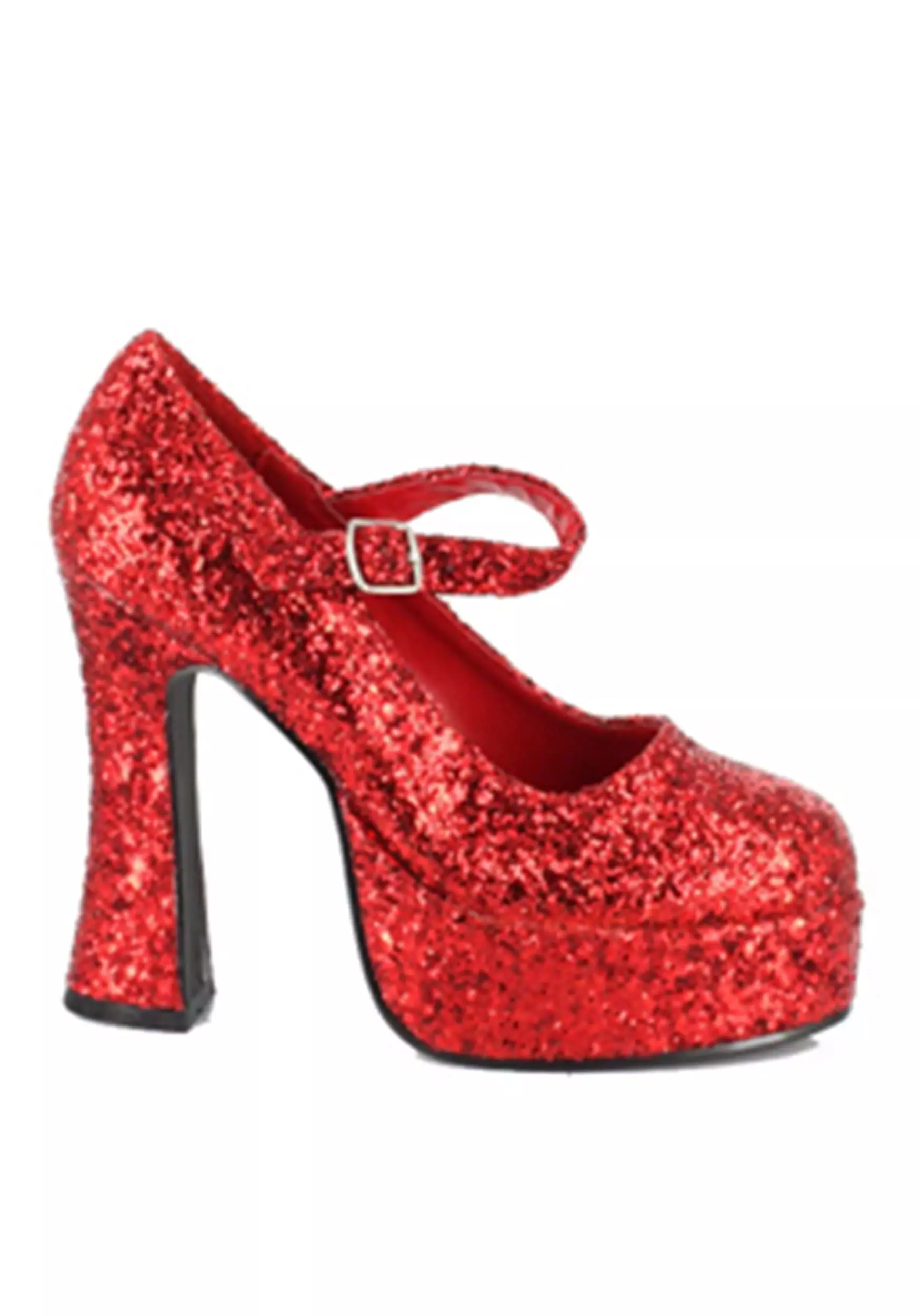 Ellie Red Glitter Platform Mary Jane Shoes For Women 3 Ellie Red Glitter Platform Mary Jane Shoes For Women