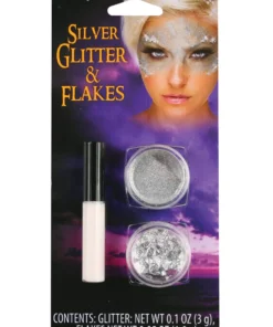 Fun World Silver Glitter & Flakes Makeup Kit