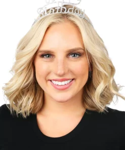 Elope Happy Birthday Silver Sparkle Tiara