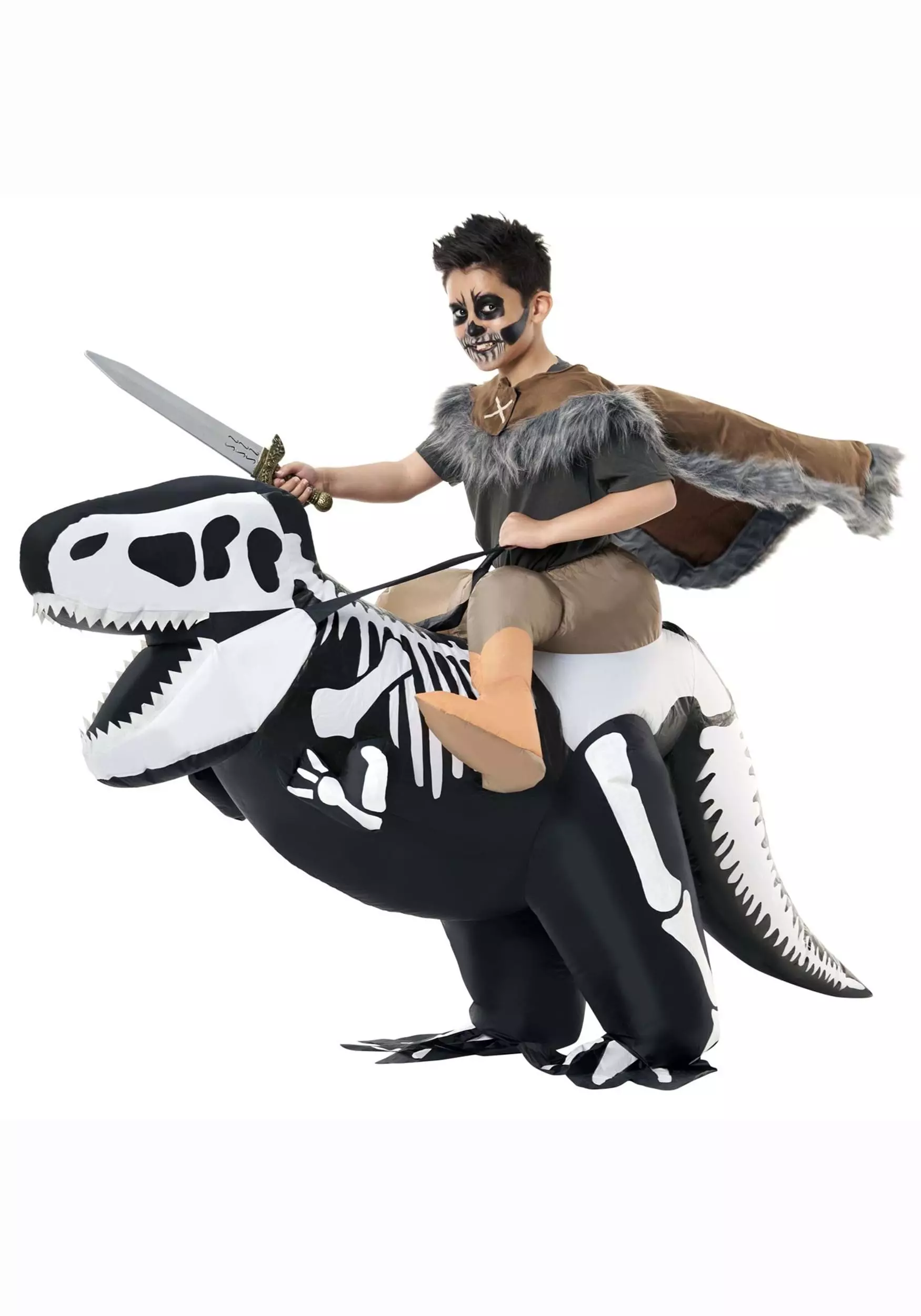 Morphsuits Skeleton T-Rex Ride On Inflatable Costume For Kids 4 Morphsuits Skeleton T-Rex Ride On Inflatable Costume For Kids - Image 2