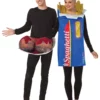 Morris Costumes Spaghetti And Meatballs Costume For Couples -Wonderful Halloween Costumes Shop spahgetti and meatballs couple