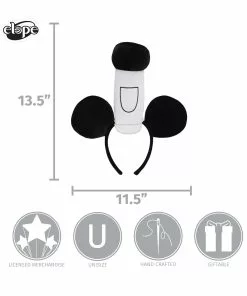 Elope Disney Steamboat Willie Vintage Headband -Wonderful Halloween Costumes Shop steamboat willie headband alt 2
