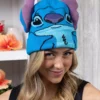 Concept One Accessories Stitch Big Face Roll Down Beanie Hat -Wonderful Halloween Costumes Shop stitch big face roll down beanie
