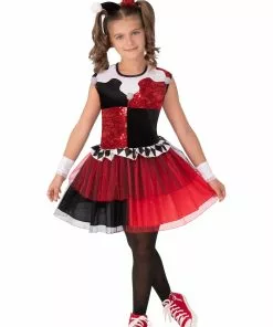 Rubies Costume Co. Inc Super Villains Harley Quinn Costume For Girls