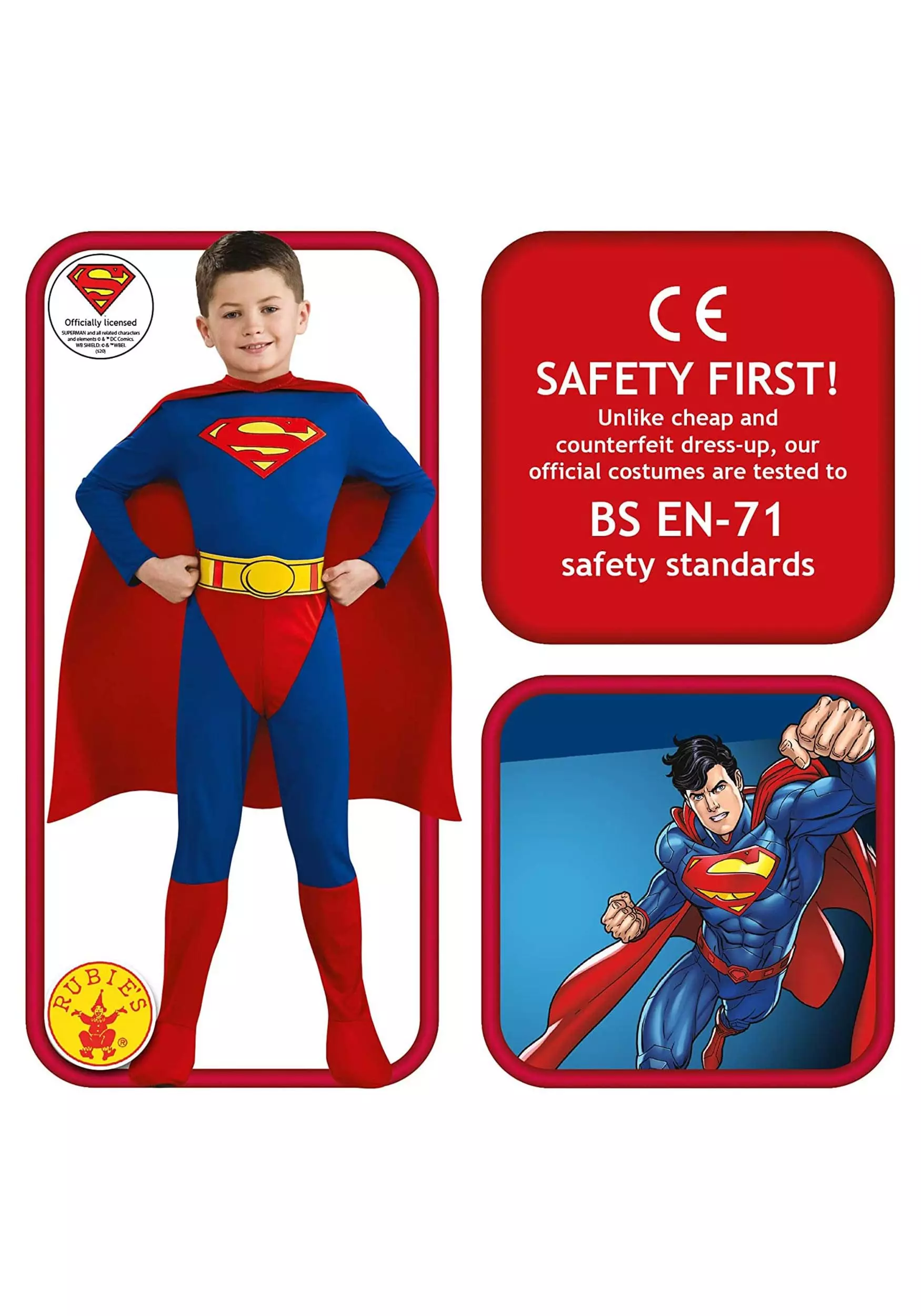 Rubies Costume Co. Inc Kids Superman Costume 4 Rubies Costume Co. Inc Kids Superman Costume - Image 2
